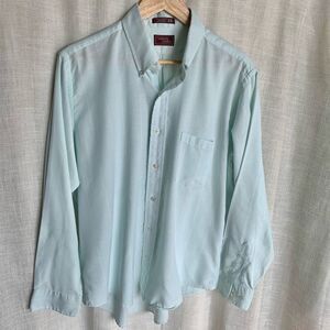 Cambridge Classics by Mervyn's Mint Green Button-Up Shirt - Made in USA - Size L
